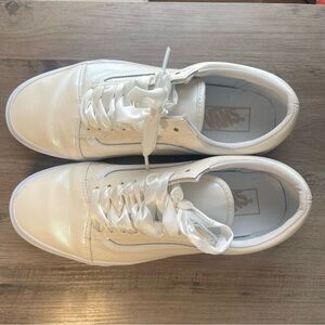 Vans Old Skool Pearl / Ivory with Ribbon Laces Women’s Size 9.5